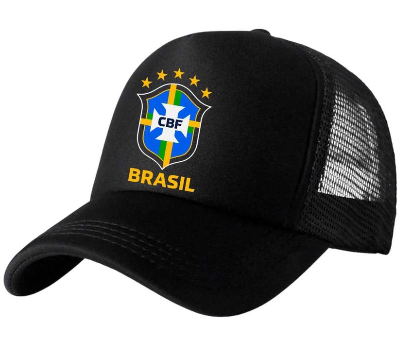 Черна шапка с козирка Бразилия Brasil Brazil