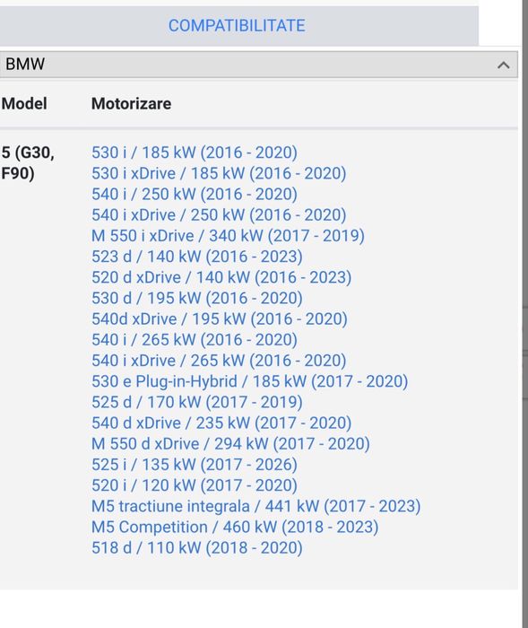 Vând Amortizor porbagaj electric   Bmw G30 / F90 dreapta – 8737952
