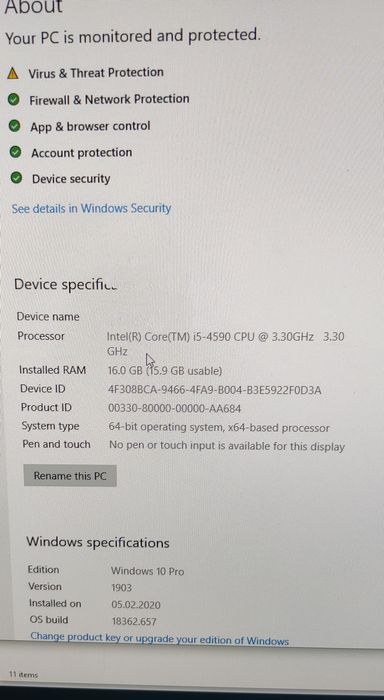 PC gigabyte i5, SSD, 16gb ram
