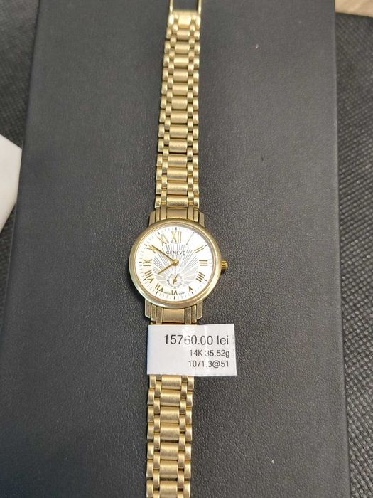 (AG51) Ceas aur 14K Geneve 35.52g b1071.3 - Garantie 2 ani!