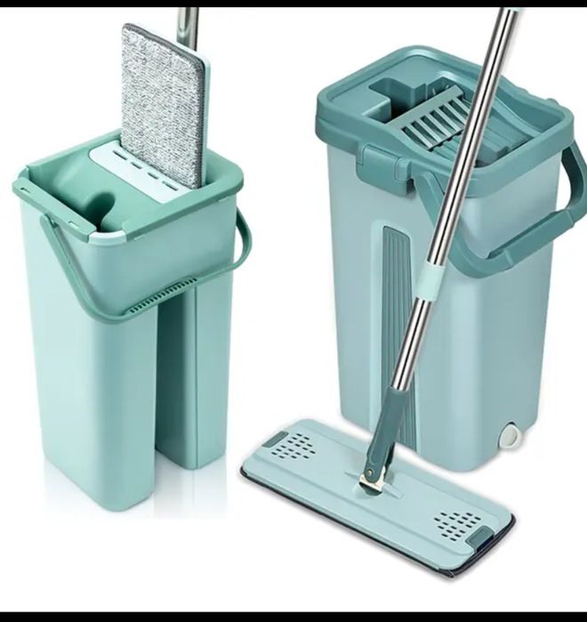 Швабра с ведром + 3 насадки