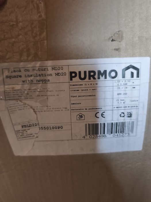 Polistiren cu nuturi pentru încălzire în pardoseala
