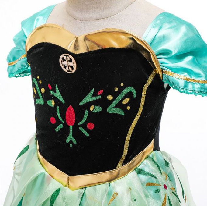 Ефирна Рокля На Принцеса Ана от Замръзналото Кралство + ПОДАРЪК Корона