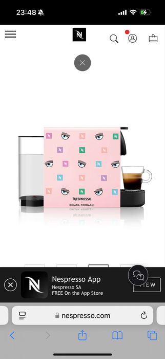 nespresso chiara ferragni aparat cafea