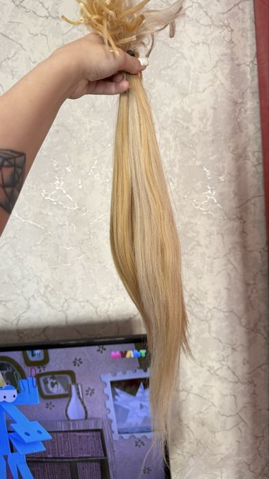 Продам натуральные волосы блонд
