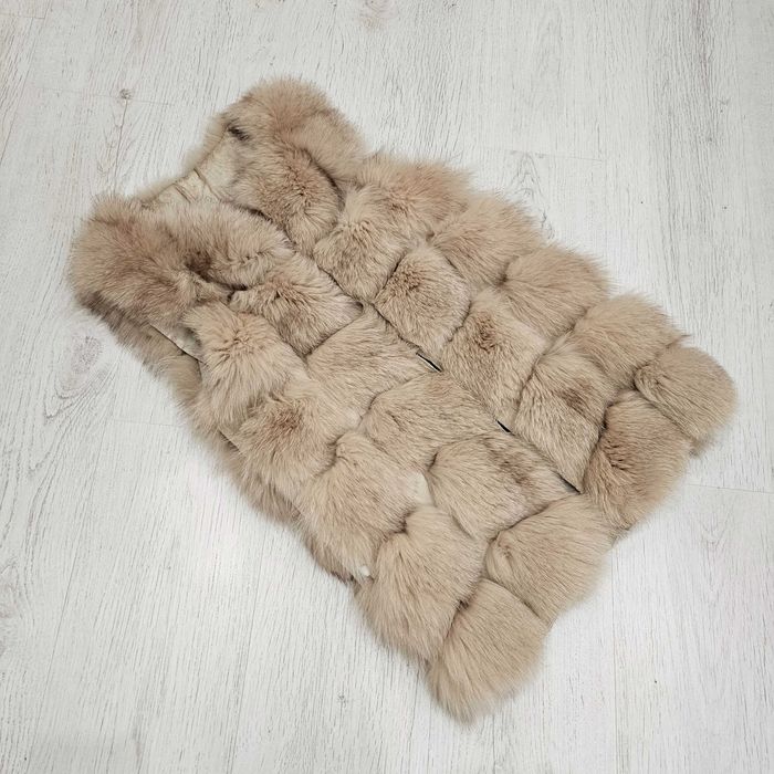 Дамски елек, естествена кожа, лисица