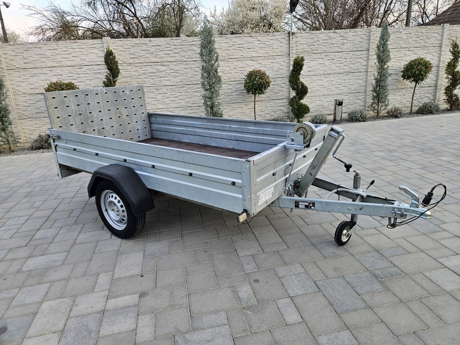 Remorca rabatabila 750 kg pentru transport atv,tractoras de tuns iarba