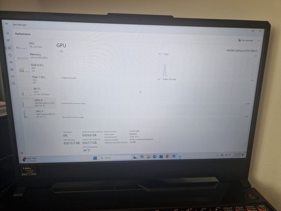 Laptop gaming Asus tuf15