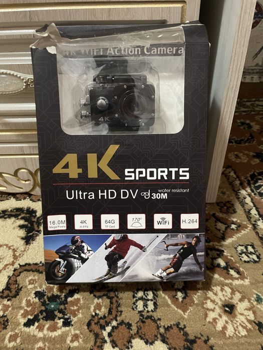 4K kamera sport va boshqa narsalar uchun