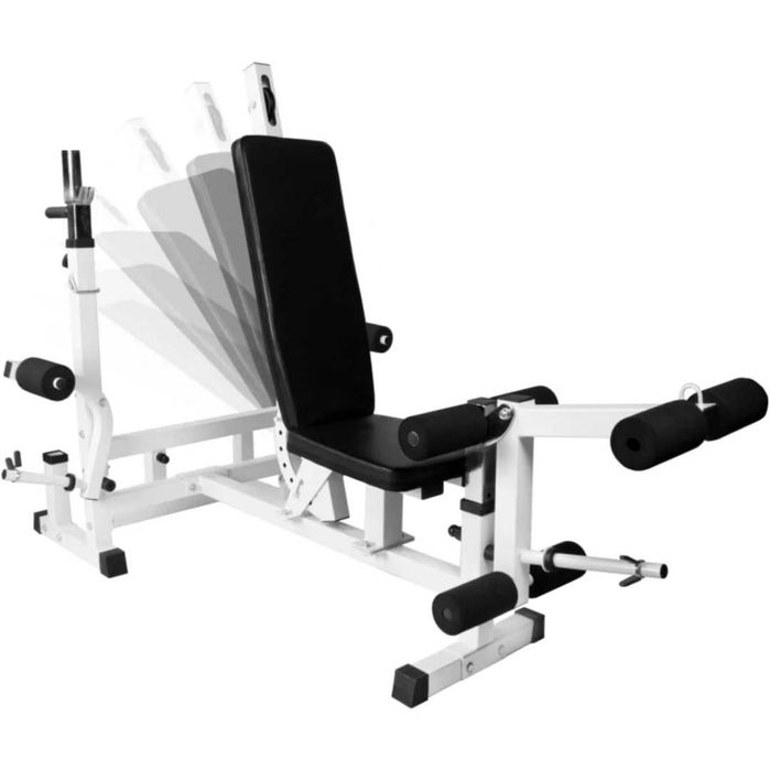 Banca multifunctionala cu set gantere din cauciuc 108kg