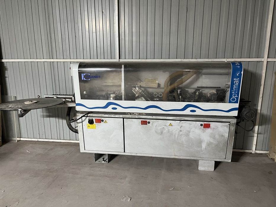 Brandt KDN 340 кромкооблицовочный станок. Закаточный, закатка ПВХ