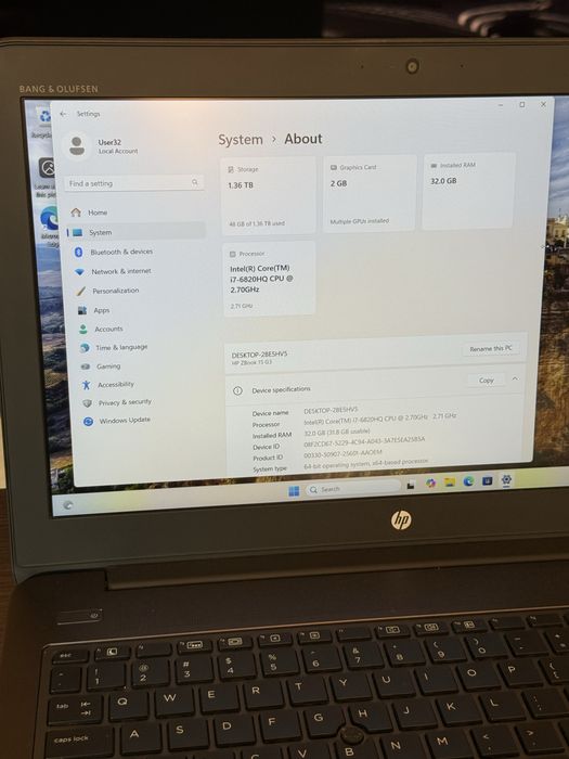 Лаптоп HP Z book 15 G3