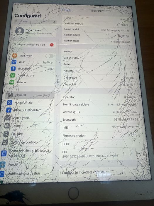 Ipad ai generatia a-3 a cu sim