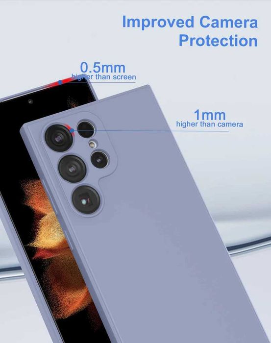 Husa Foluu din silicon pentru Samsung Galaxy S23 Ultra, culoare Gri.