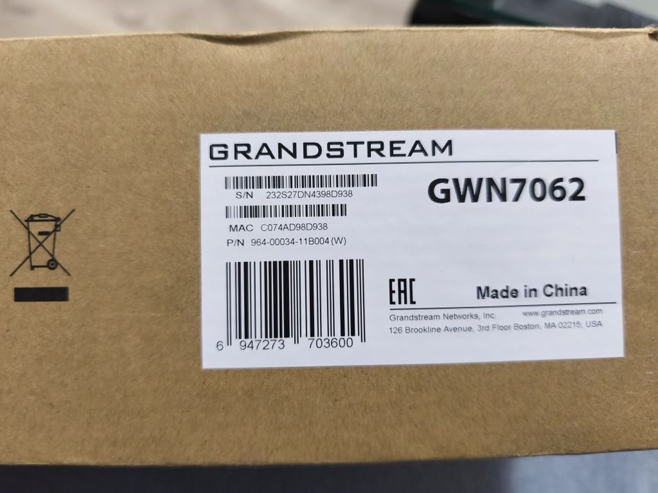 Router wireless GWN7062, AX1800, Dual-Band, Wi-Fi 6, 2x2 MIMO,