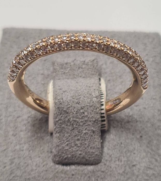 Inel din aur galben 14k, cu diamante naturale, IAU811