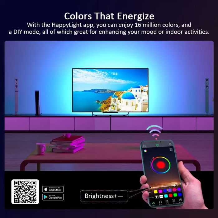 Banda LED RGB 5M USB 5V lumina ambientala TV + controller Bluetooth