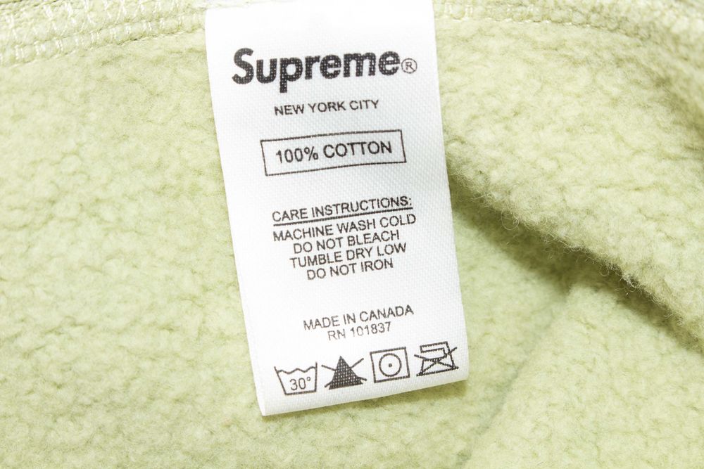 Supreme Box Logo оригинален мъжки суичър зелен sage green худи M