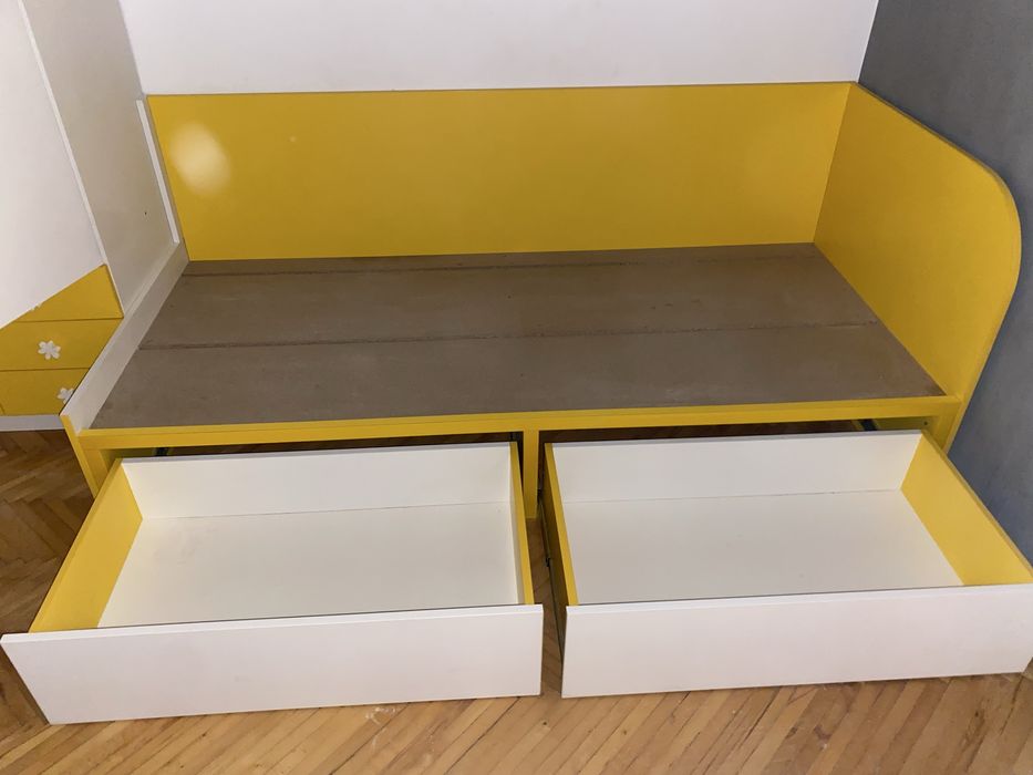 Pat single cu 2 lazi de depozitare