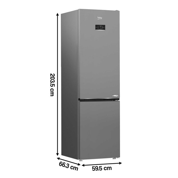 Нов инверторен хладилник с фризер BEKO bPro500 B5RCNA406HXB3 с функция No Frost и HarvestFresh AeroFlow, 203.5 см,