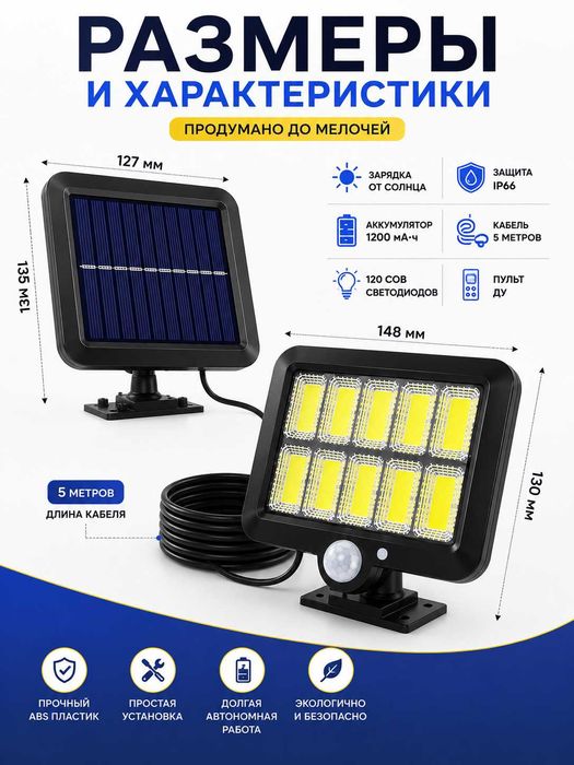 Прожектор на солнечной энергии