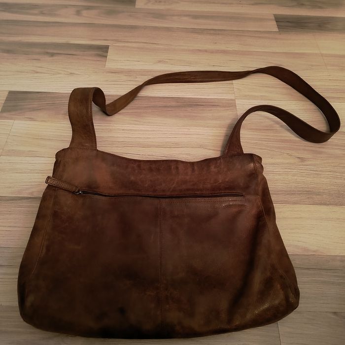 Geantă premium Saccoo Amsterdam piele naturală, 41/32 cm