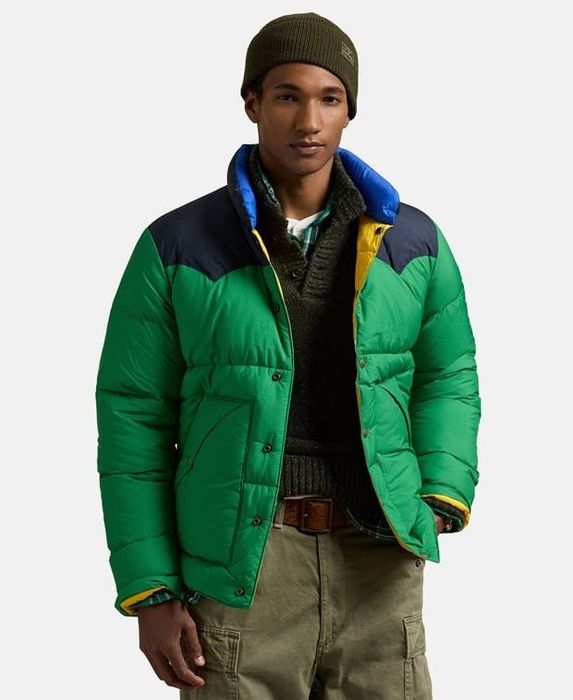 Продавам мъжко яке Polo Ralph Lauren  Colour-Blocked Down Western Jack