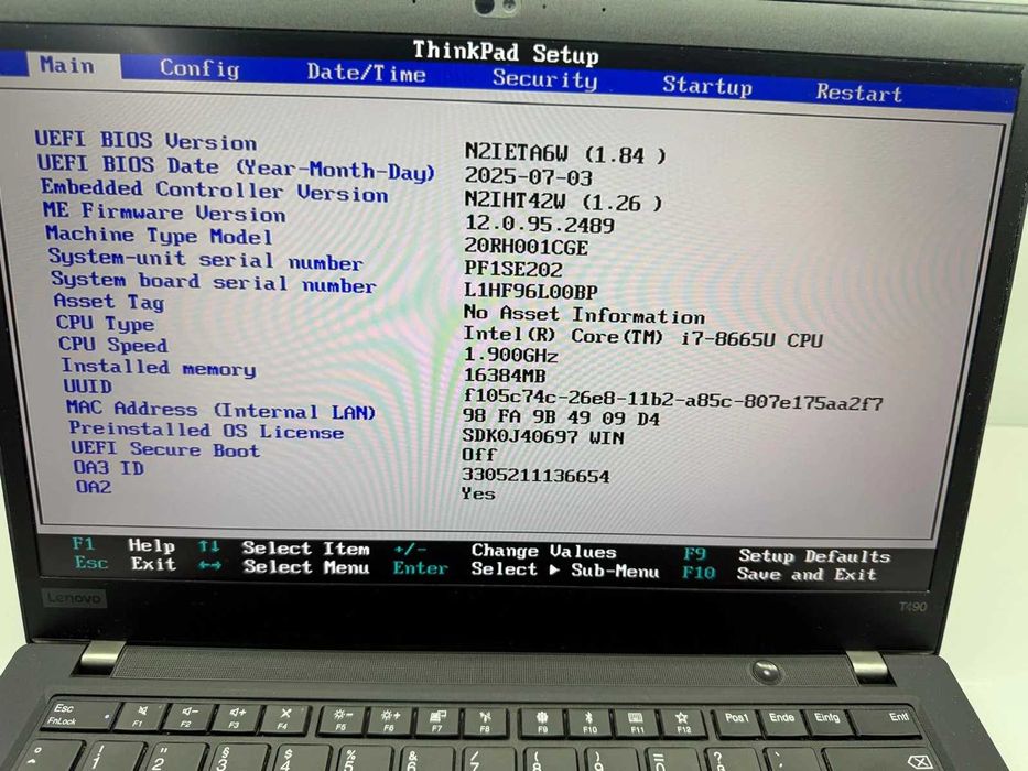 Laptop SH Lenovo Thinkpad P43s i7-8665U 16gb RAM SSD 512 NVME Nvidia Quadro P520 2gb