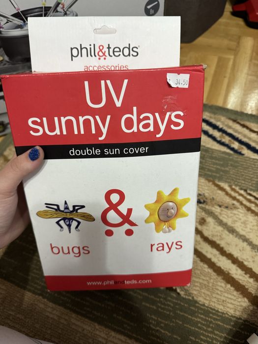 Бебешки комарник/слънчобран с УВ защита