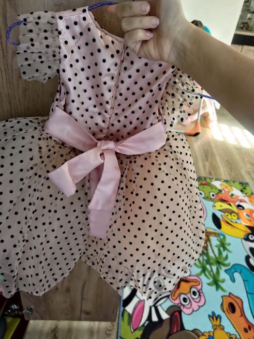 Розова детска рокличка 80см - 10лв