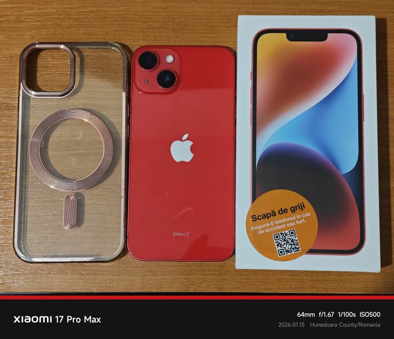 Apple iPhone 14 - 128 GB Red Product /Impecabil / Neverlock