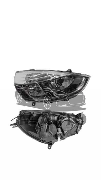 Фарове Фар за Рено Клио 4 / Renault Clio 4 C ХРОМ РАМКА 2012+