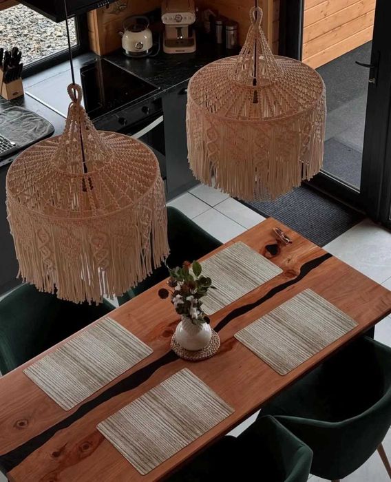 Макраме плетени абажури