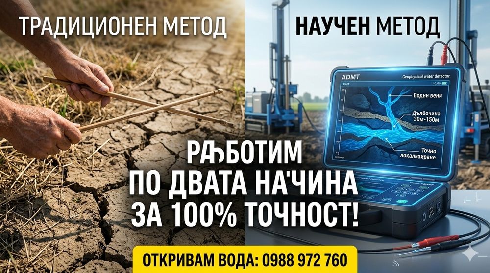 търсене на вода с Георадар,проучване за вода..откриване на вода