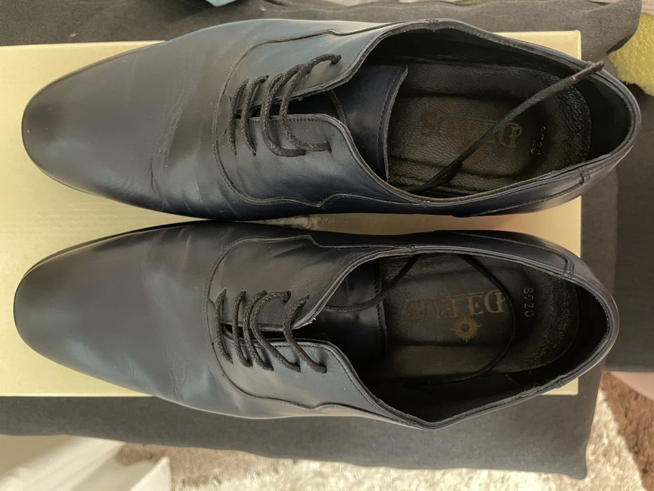 Vand pantofi barbati 42, piele naturala bleumarin