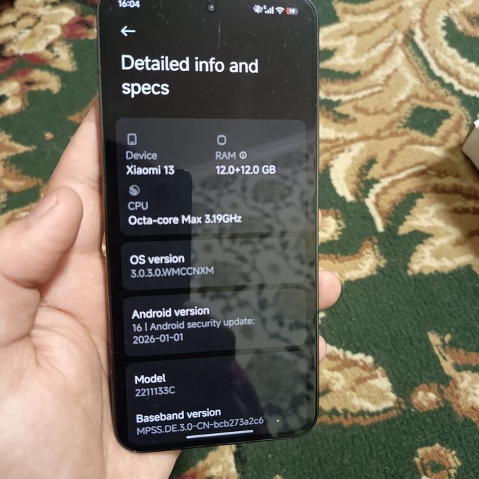 Xiaomi 13 China versiya