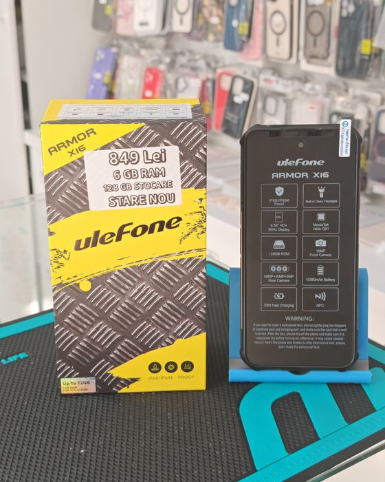 Ulefone Armor X16, 6/128 GB, Nou, 2 ani garanție