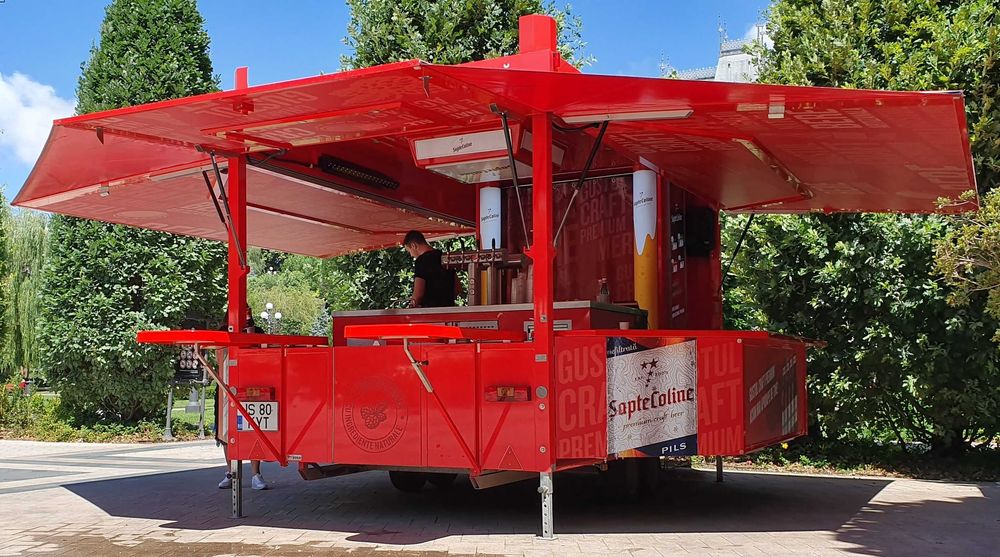 Rulota Comerciala Street Food Truck, Rulota Street Food Trailer Mobil