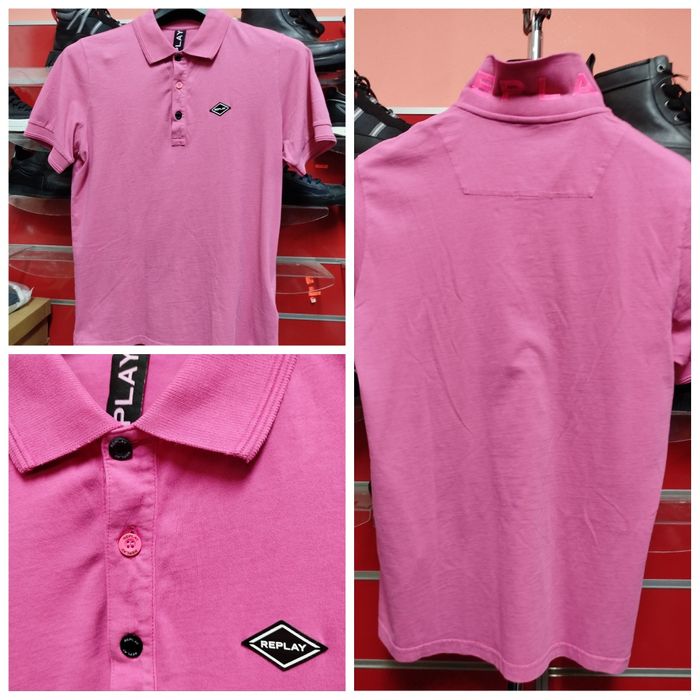 Оригинална тениска с яка Replay M 3 вида мъжка реплей