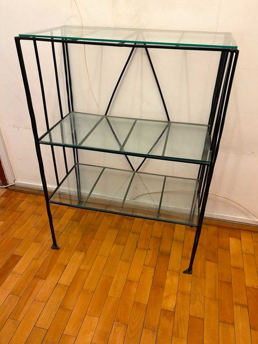 Mobilier canapea extensibila cu  2 fotolii fotolii  , mobilier din fier forjat .