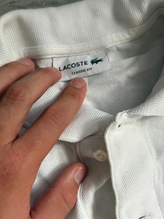 Polo LACOSTE alb