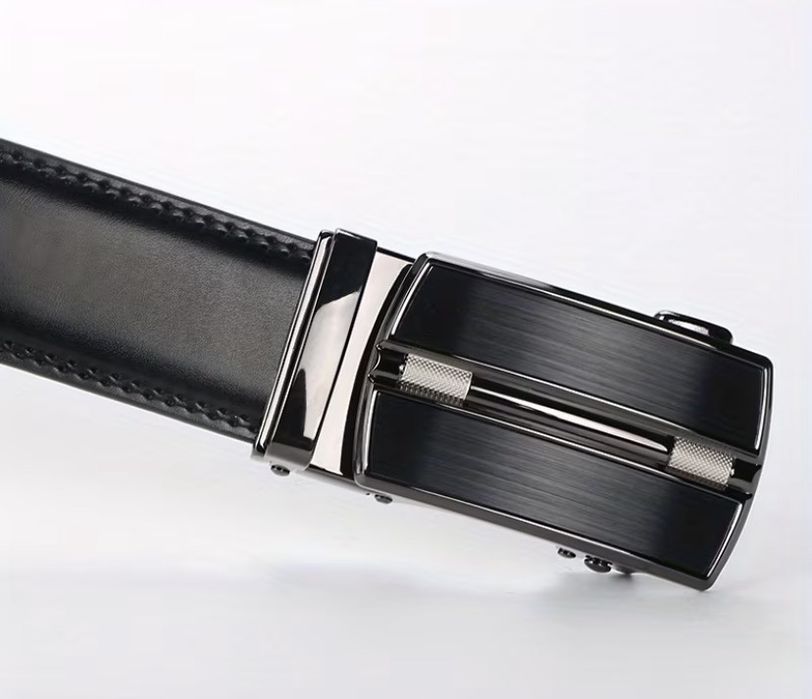 Комплект 2 мъжки колана от естествена кожа с автоматична катарама
