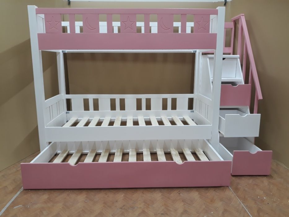 TRANSPORT GRATUIT.Pat etajat-supraetajat din lemn masiv.Cod 2508