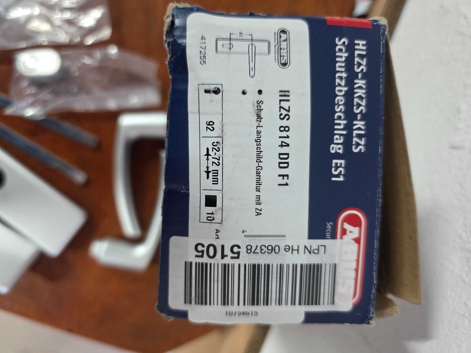 2 buc Manere Cu Sild Usa Intrare Abus 72/250 Mm, Pentru Cilindru, Argintiu Galben