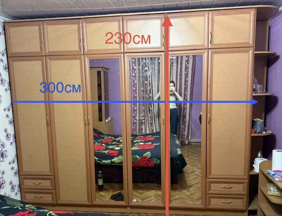 Шкаф-стенка для спальни/гардиробной.