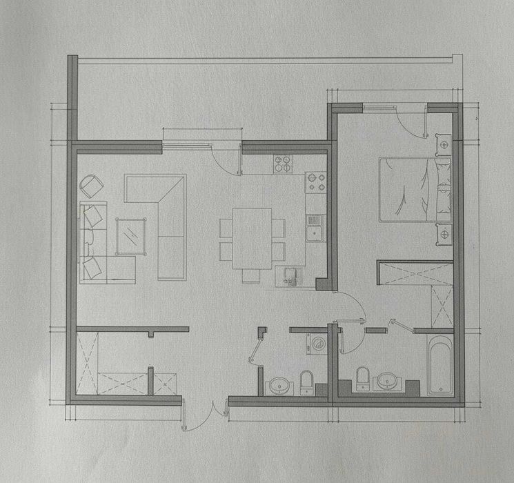 Квартира под ремонт в ЖК Infinity от Golden House, 80 м²