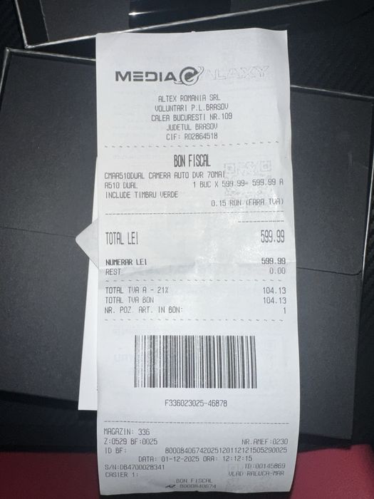 Camera auto de bord duală filmare 2K