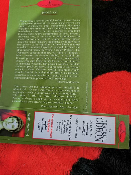 set două exemplare Aglaya Veteranyi De ce fierbe copilul în mămăligă