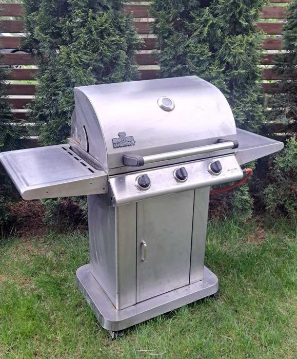 Gratar gaz LANDMANN Grill Chef - 3 arzatoare- Grill + placa din FONTA