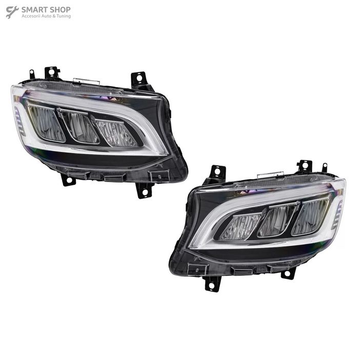 Faruri Full LED Mercedes Sprinter W907 W910 Halogen (2019-2027) Negru
